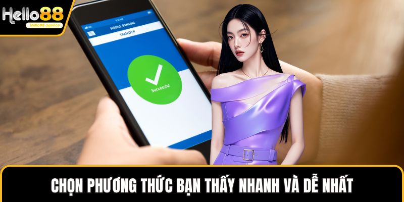 Chọn phương thức bạn thấy nhanh và dễ nhất