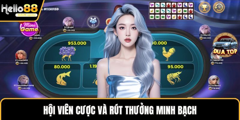 Hội viên cược và rút thưởng minh bạch